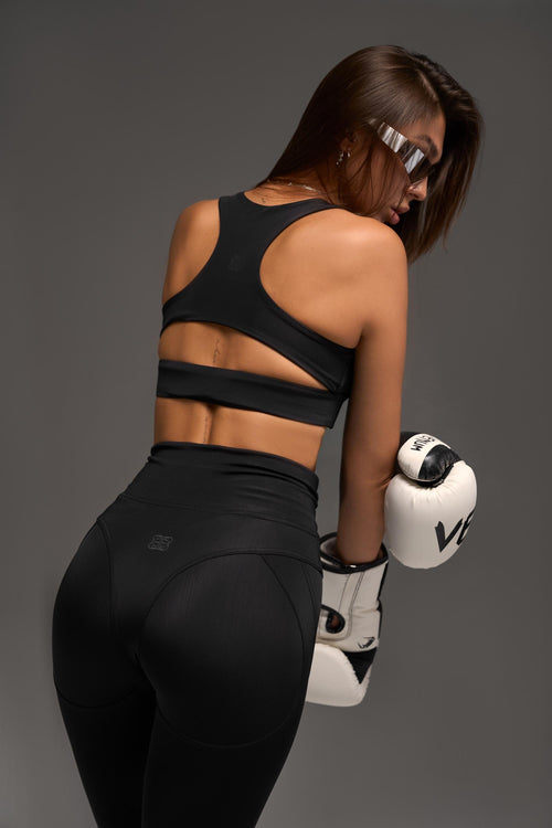 High Waist Yoga Leggings | Sculpting Activewear, Black