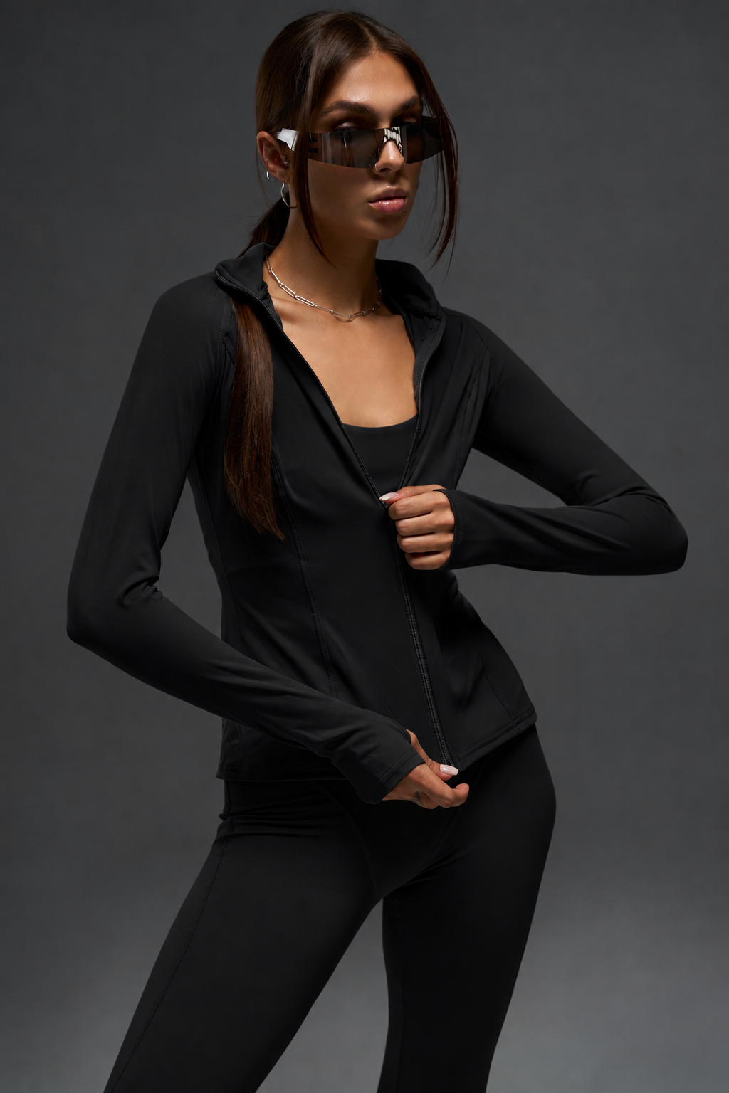 Sculpt Zip Jacket — Black
