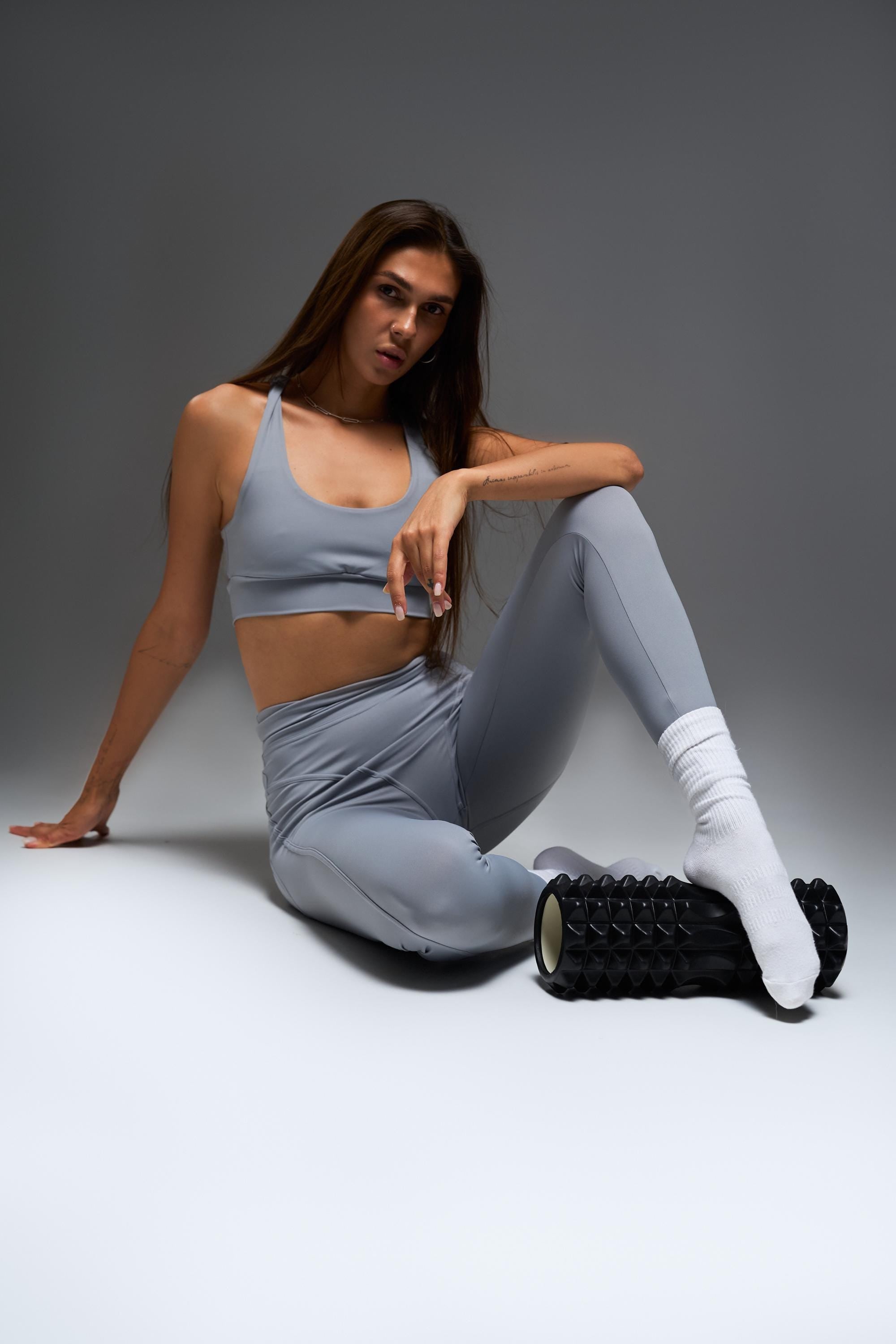 High Waist Yoga Leggings | Sculpting Activewear, Light gray
