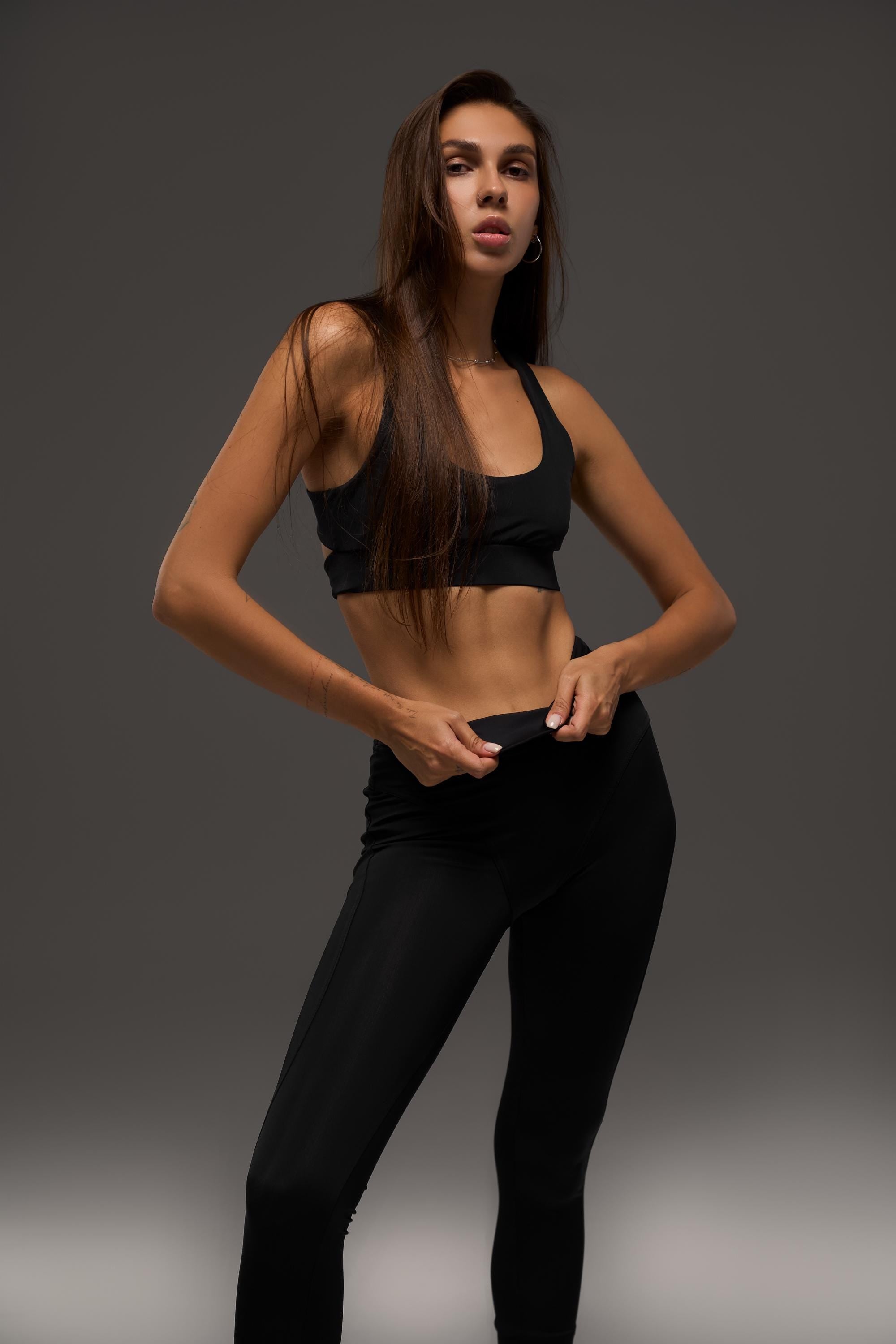 High Waist Yoga Leggings | Sculpting Activewear, Black