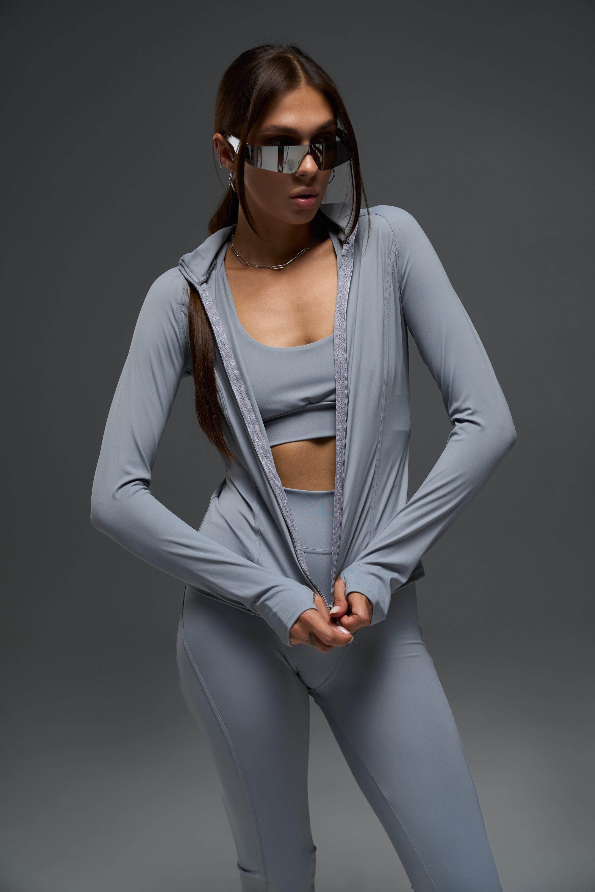 Zip Up Rashguard Top | Sculpting Activewear, Minimalist Yoga Jacket
